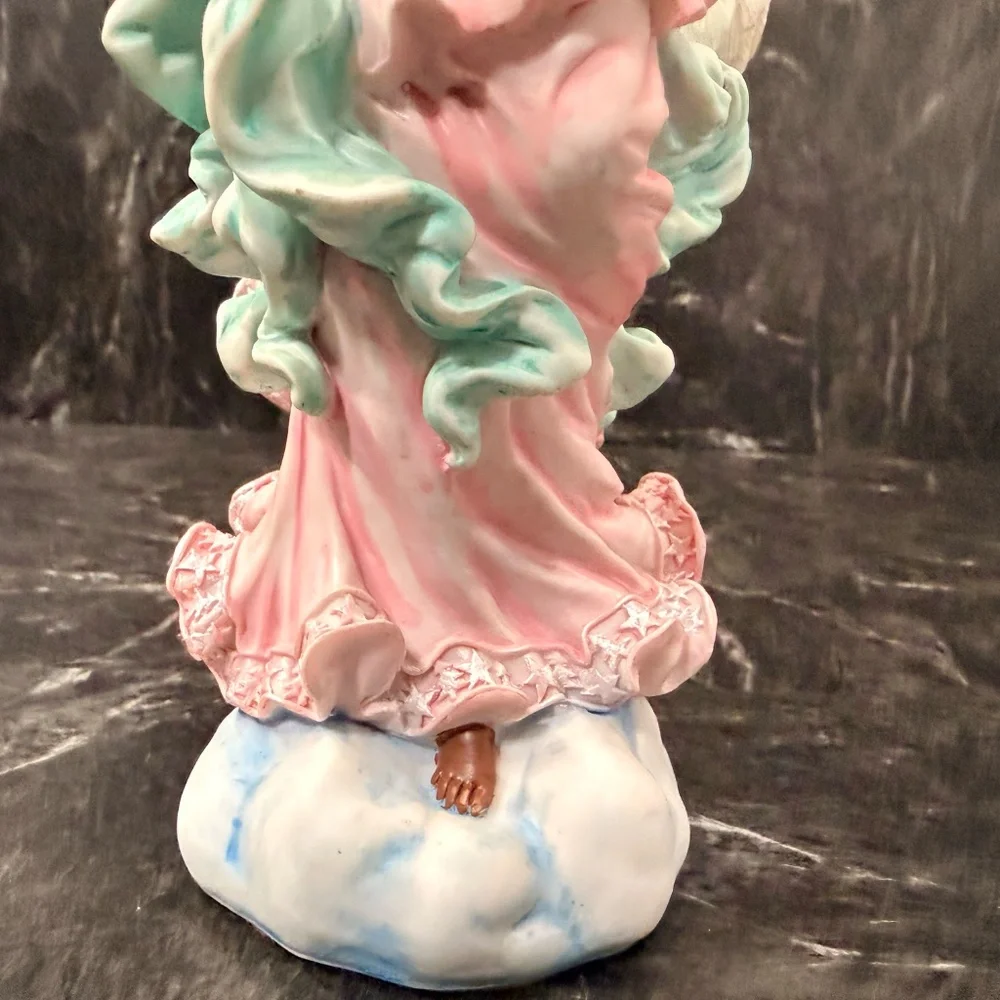 Angel Playing Harp Figurine